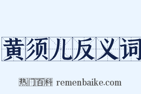 黄须儿反义词是什么意思的图片